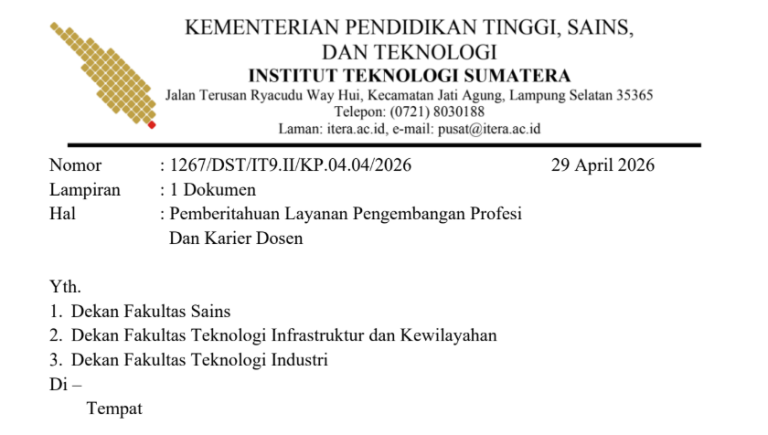 Pemberitahuan Layanan Pengembangan Profesi Dan Karier Dosen